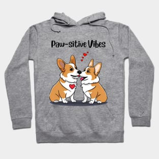 Paw-sitive Vibes Corgis in Love Hoodie